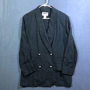 Dani Max Academia Women’s Size 16 Vintage Gray Blazer Jacket Double Breasted